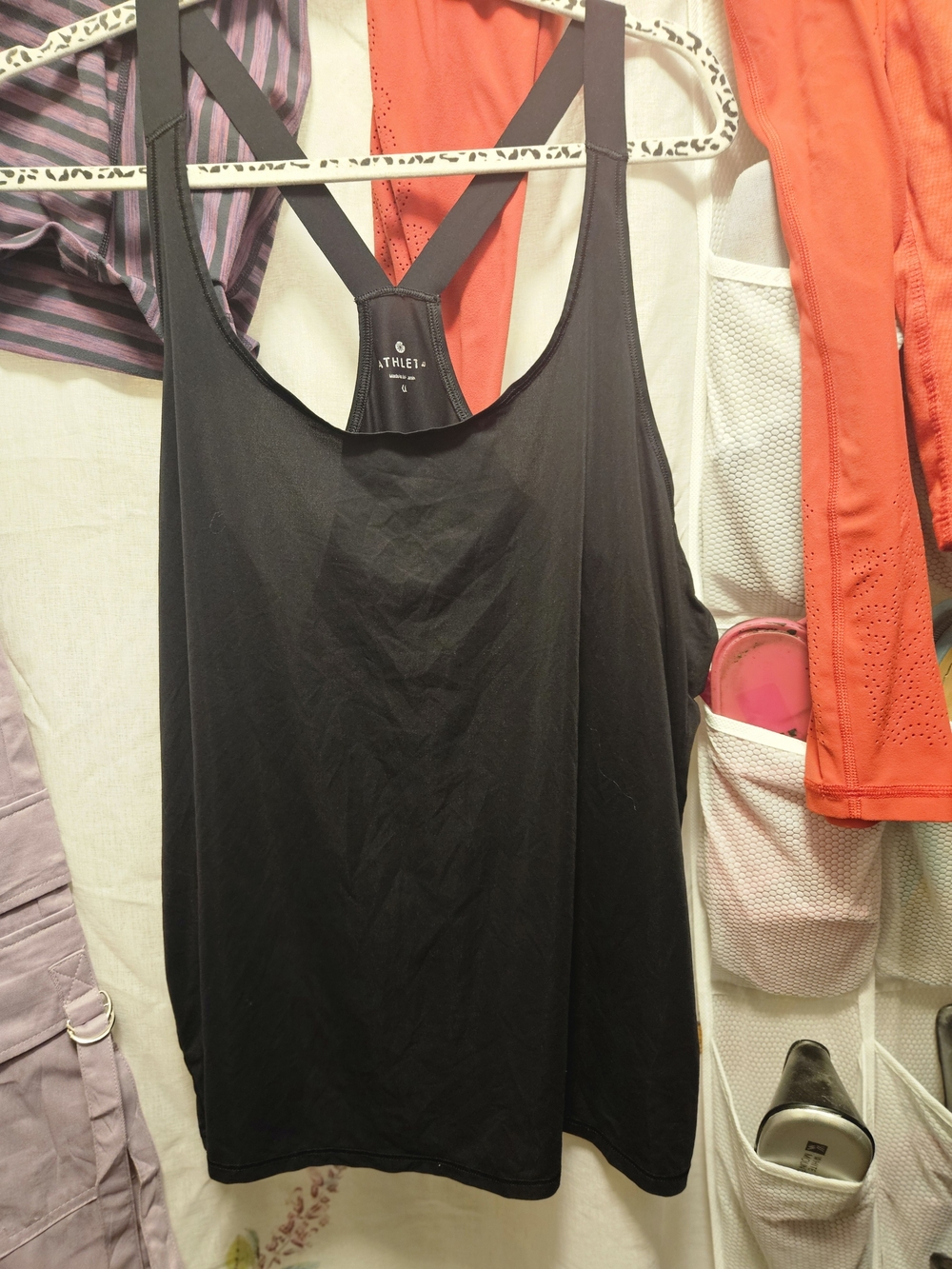 Athleta Black Cross-Back Tank Top